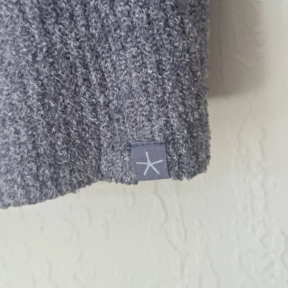 BAREFOOT DREAMS Cozychic Lite Knit Circle Cardigan Gray Open Front Size Medium - Picture 12 of 14